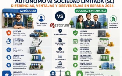 Autónomo vs Sociedad Limitada: diferencias, ventajas y desventajas en España