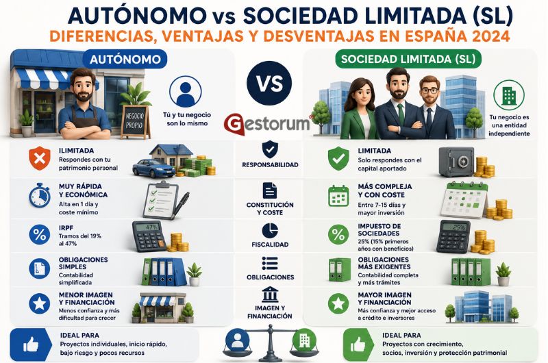 Autónomo vs Sociedad Limitada