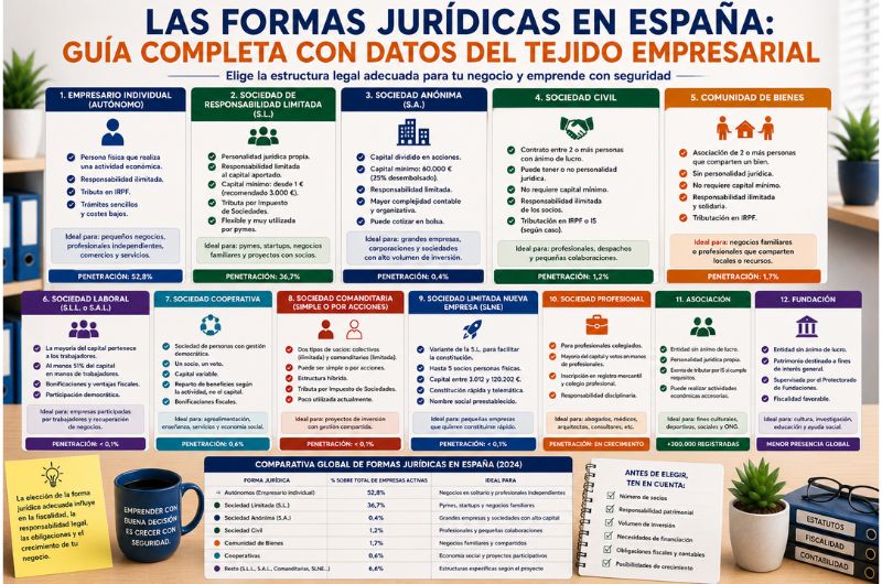 Formas jurídicas en España: guía completa para elegir la mejor opción empresarial Formas jurídicas en España