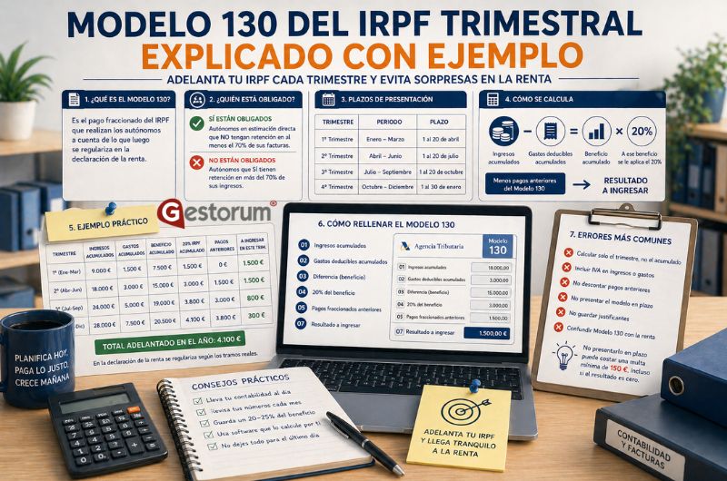 Modelo 130 del IRPF trimestral