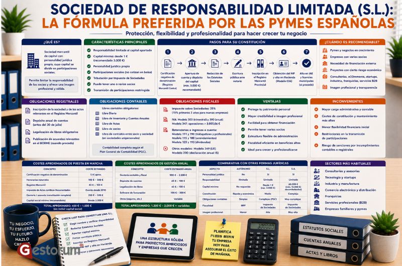Sociedad de Responsabilidad Limitada: qué es, ventajas, requisitos y cómo crear una S.L. Sociedad de Responsabilidad Limitada